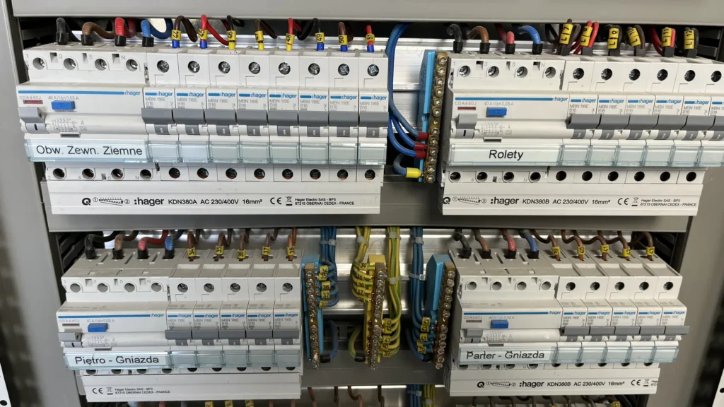 Zabezpieczenia obwodów zewnętrznych, rolet i gniazd w rozdzielnicy Smart Home