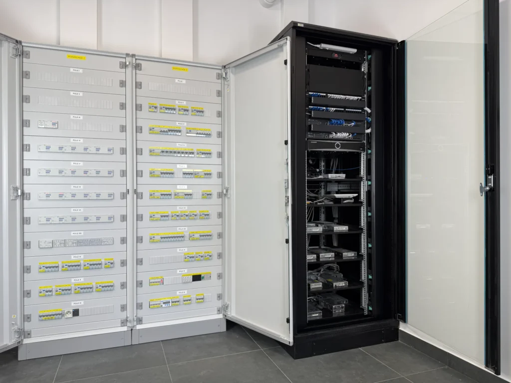 Rozdzielnica KNX i szafa RACK instalacji Smart Home w Dąbrowie Górniczej